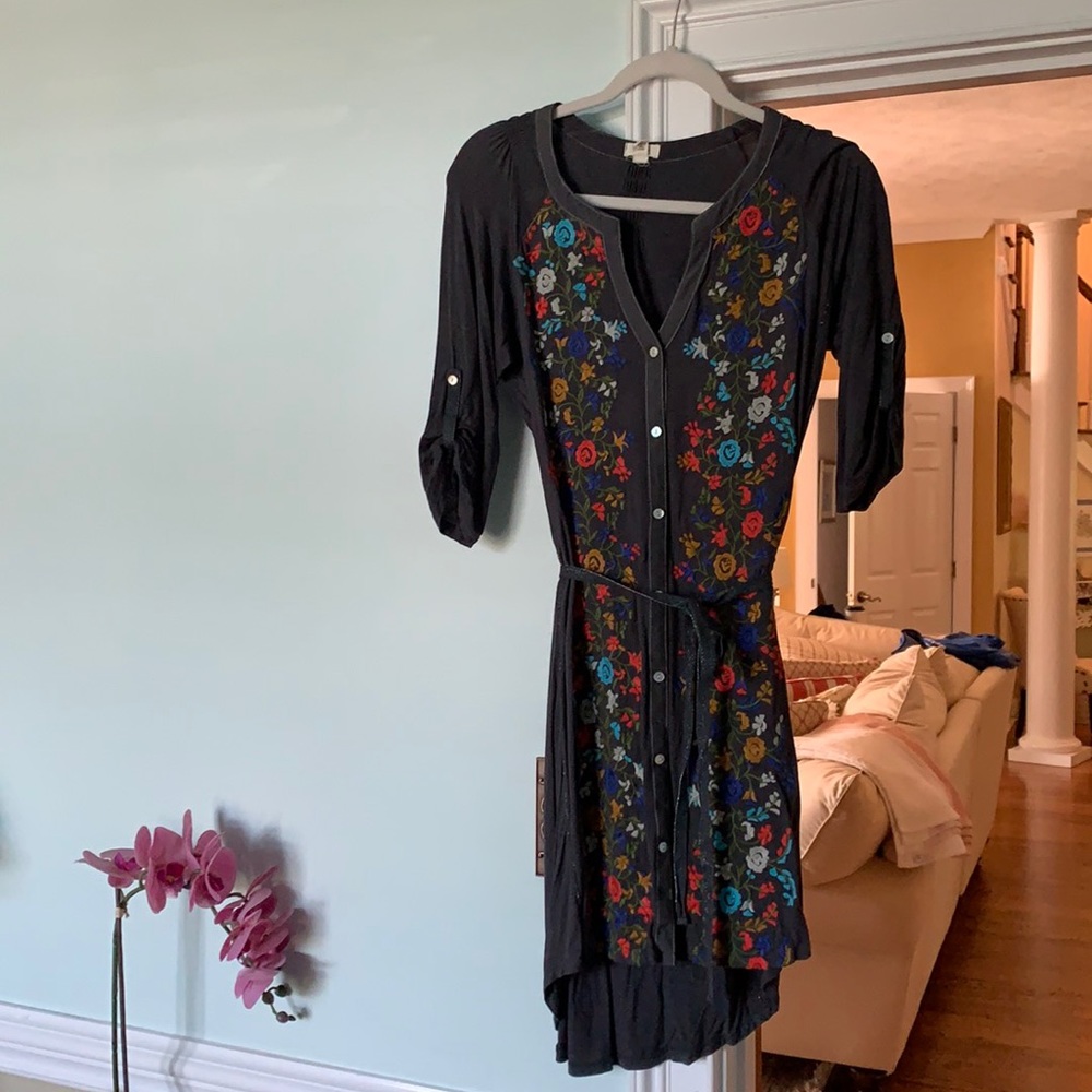Gray High-low hem dress